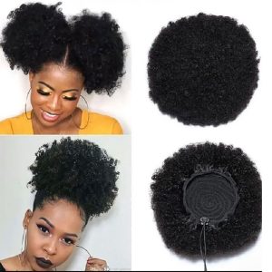 Afro puff kinky
